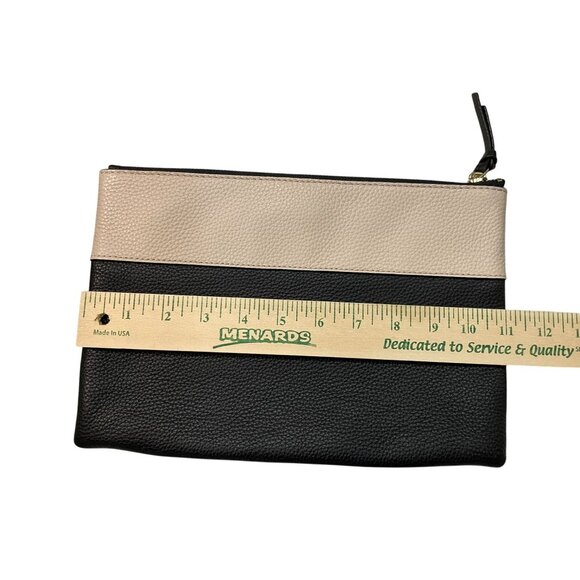 Kate Spade New York Clutch Used Leather Black Beige - Picture 10 of 16